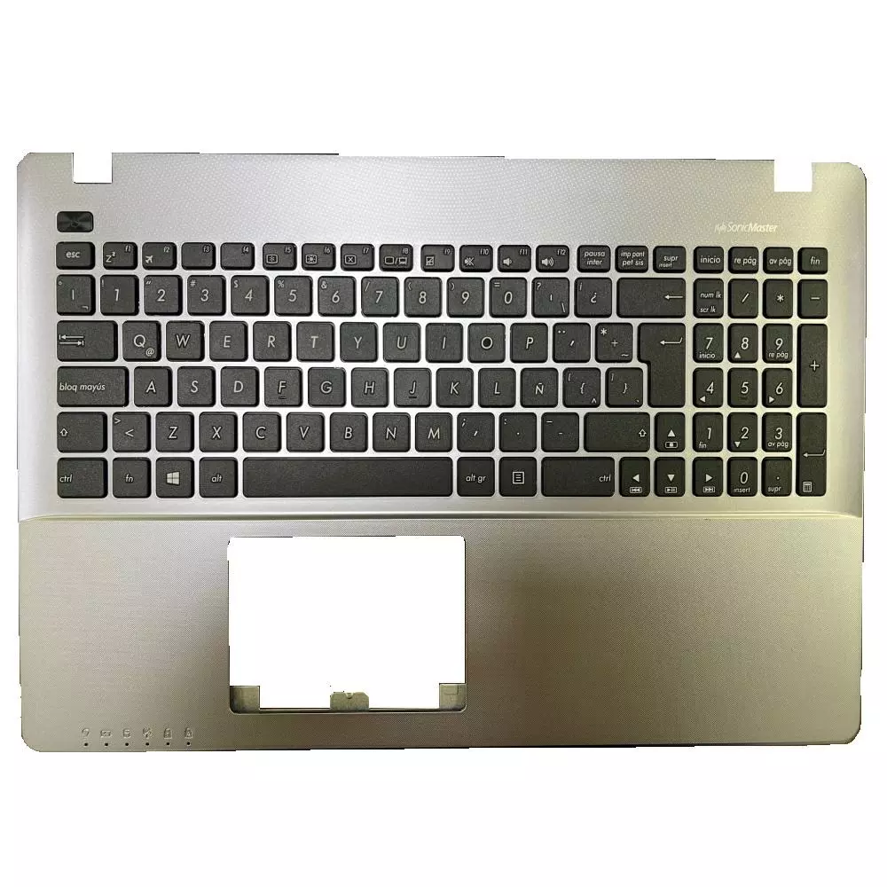 Top case + Teclado compatible para port&aacute;til ASUS A550 / F550 / X550 V1 Plata