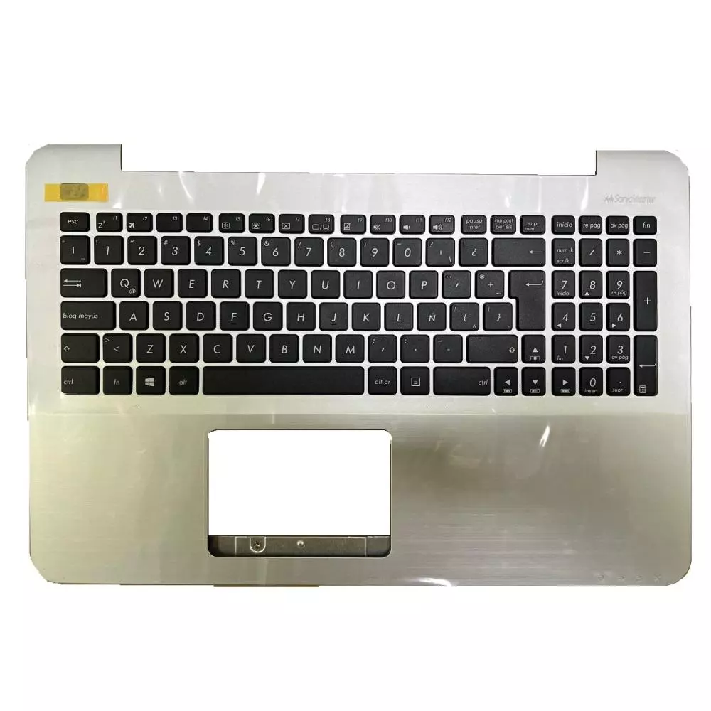 Top case + Teclado compatible para port&aacute;til ASUS X555LA Plata