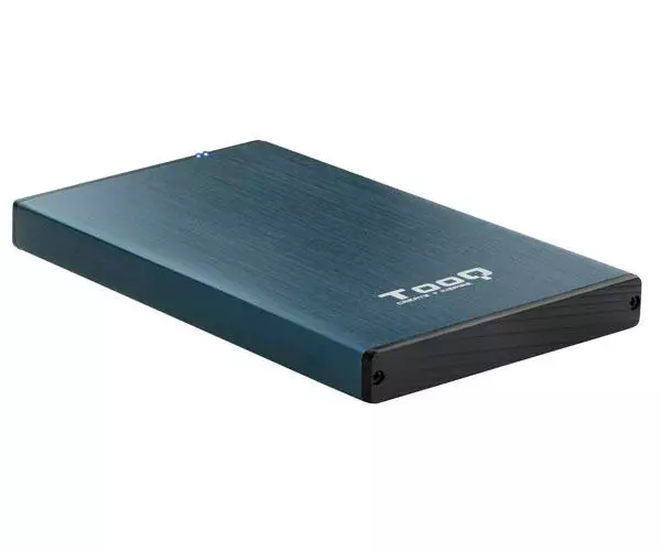 Caja externa aluminio 2.5 USB 3.1 Sata Tooq Azul Pac&iacute;fico 9.5mm TQE-2527PB