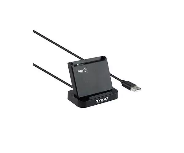 Lector Dni externo Tooq USB 2.0 Vertical / Dni 4.0 / Negro / TQR-220B