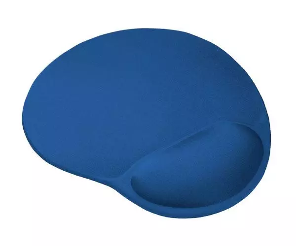 Alfombrilla con reposamu&ntilde;ecas bigfoot gel Azul / base antideslizante / superficie Microfibra / Trust / 20426