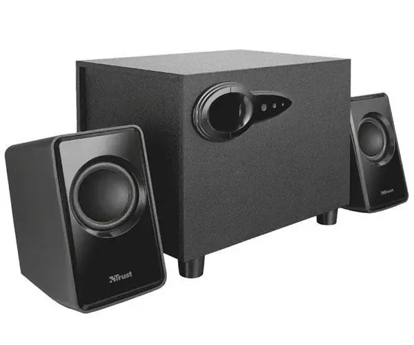 Altavoces Trust 2.1 Avora / Subwoofer madera / 18W (9w Rms)