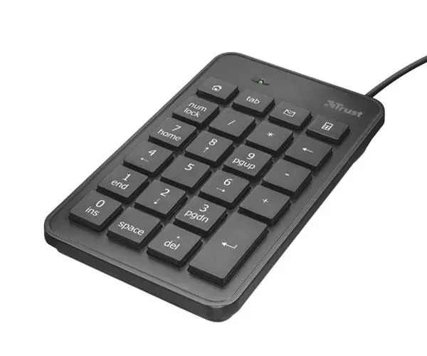 Teclado numerico Trust Xalas Usb / Ambidiestro / 23x Teclas perfil bajo / 5x Teclas Multimedia / Negro