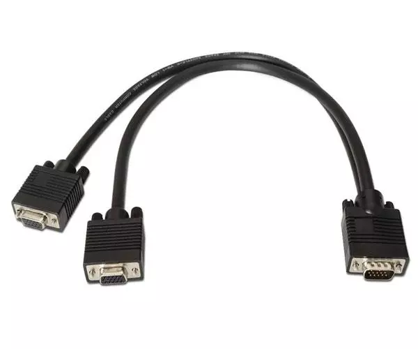 Cable duplicador VGA 1x Macho - 2x Hembra / 0.45 metros /  Nanocable 10.15.2000
