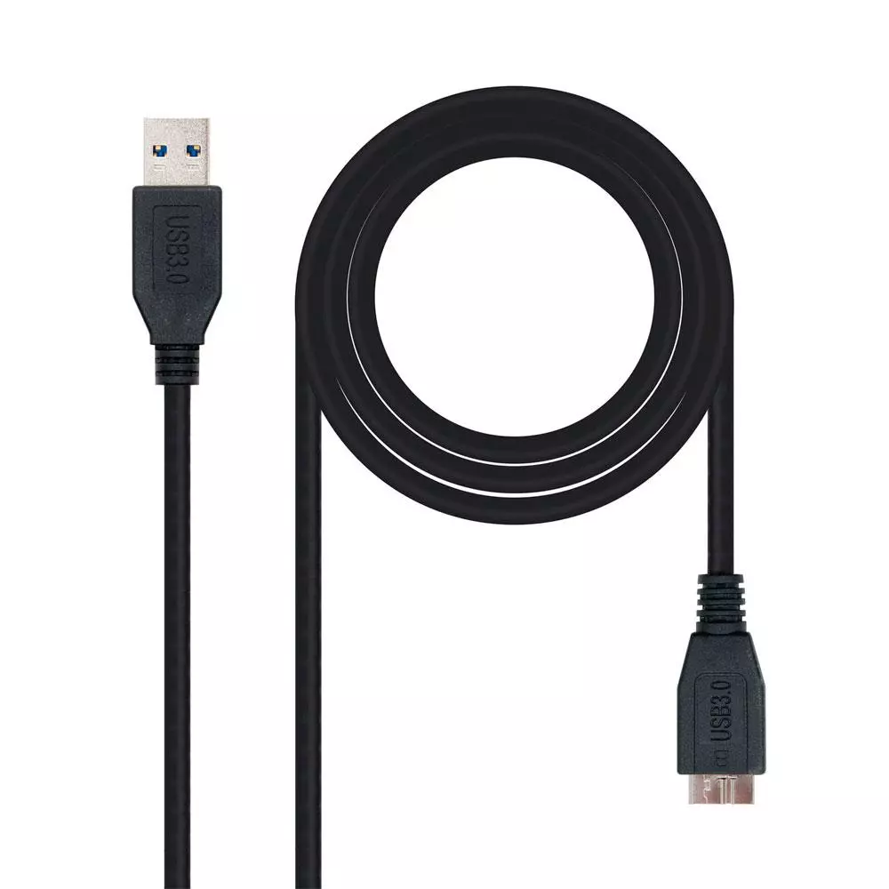 Cable USB 3.0 a Micro USB 3.0 Tipo B  M/M / 2m / Nanocable 10.01.1102-bk