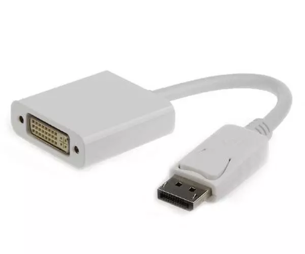 Adaptador DisplayPort Macho a DVI 24+5 Hembra / A-dpm-dvif-002-w / Blanco
