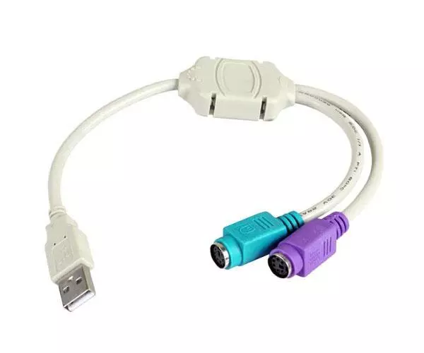Cable adaptador USB a 2 entradas PS/2 Hembra / 3go / C101