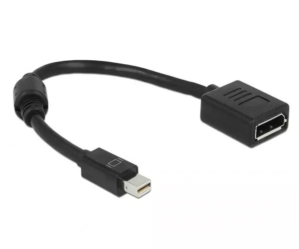 Cable adaptador Displayport hembra a Mini Displayport macho / 15cm / 4K / Delock 65554